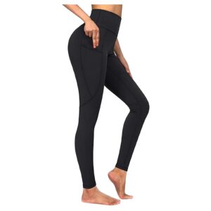 MRAFDGFB Sleep Slimmers Compression Leggings Plus Size Workout Control Pants Straight Leg Yoga Pants for Women (G-Black, XL)