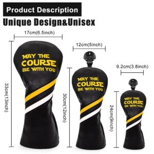 Golf Club Head Cover May The Course Be with You (for Driver(1pcs))