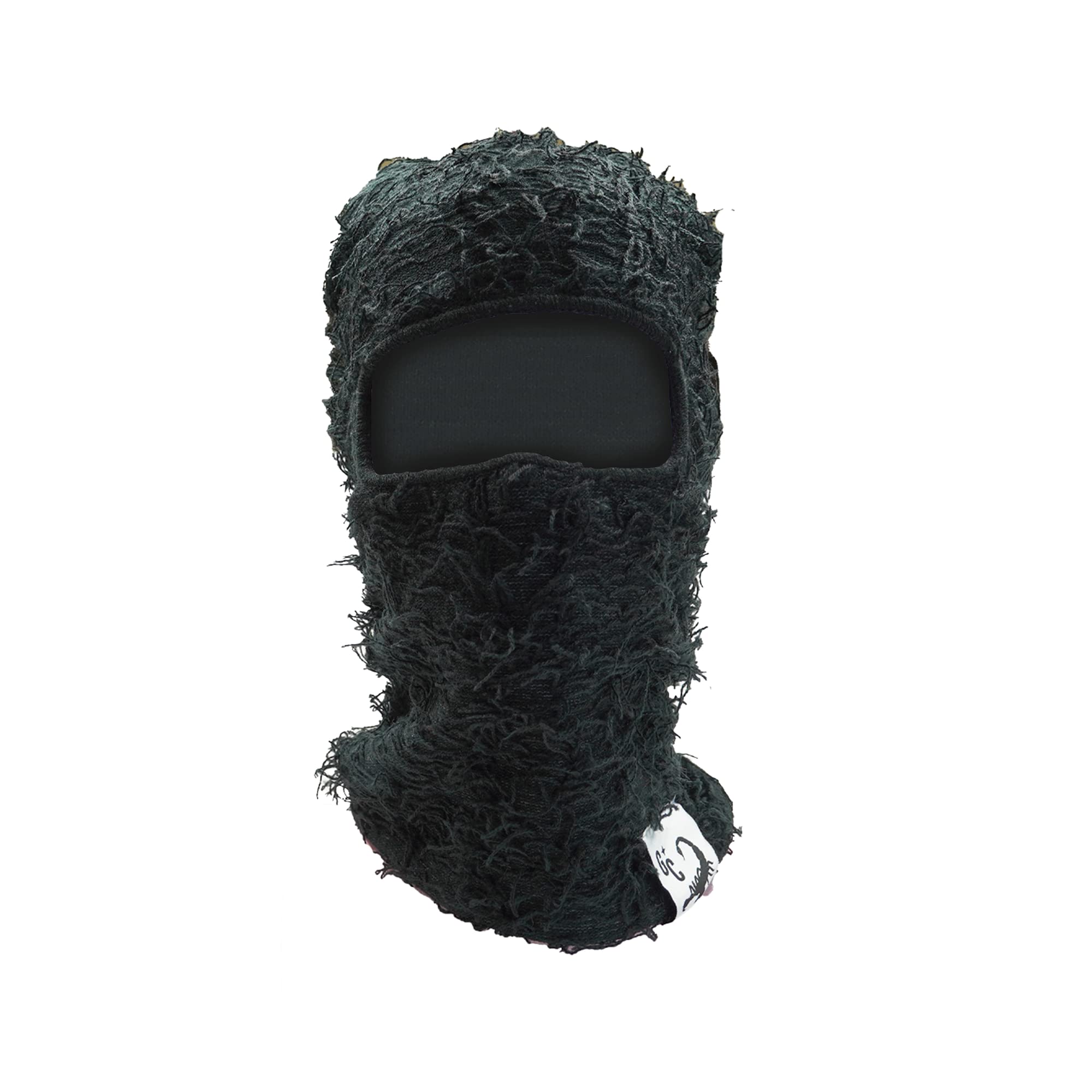 GCBALACLAVA Distressed Balaclava Trending Ski Masks Wind Proof Winter Premium One Size Yeat Shiesty Distress Mask Beanie Cap (Black)