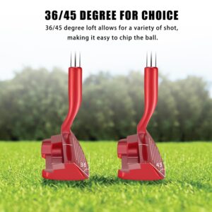 MAZEL Chipper Club Pitching Wedge for Men & Women,36/45 Degree - Save Stroke from Short Game,Right Hand (Wine Red, 36 Degree)