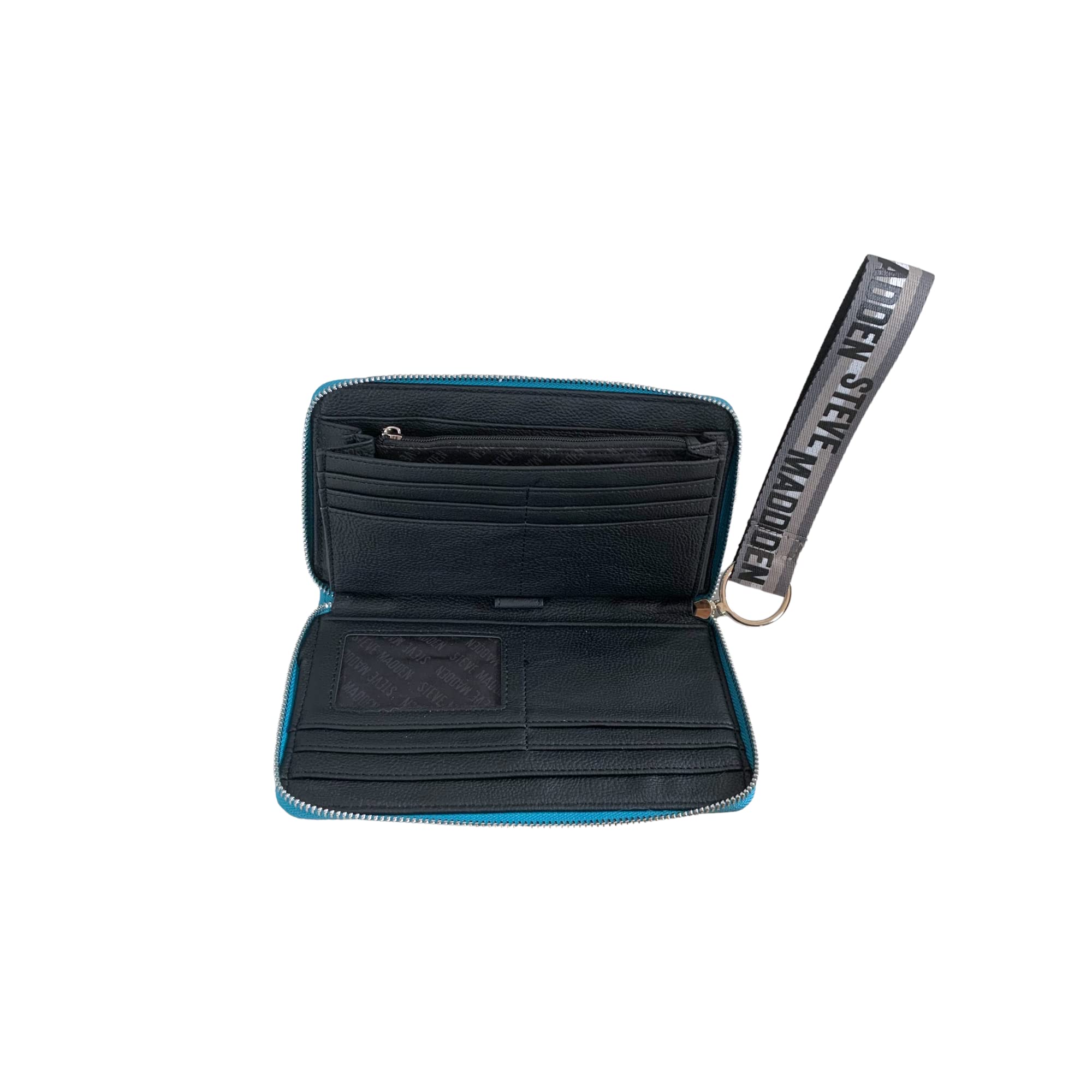 Steve Madden BZIP-WEB Wallet Wristlet (TEAL)