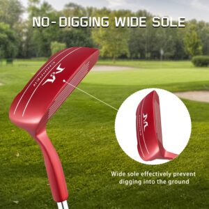 MAZEL Chipper Club Pitching Wedge for Men & Women,36/45 Degree - Save Stroke from Short Game,Right Hand (Wine Red, 36 Degree)