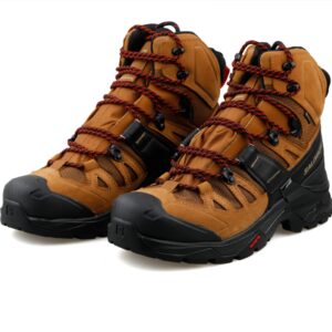 Salomon Quest 4 GTX Hiking Boots Mens Sz 10 Rubber/Black/Fiery Red