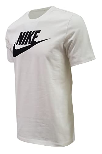 Nike Sportswear Mens Graphic T Shirt (Large, White/Black)