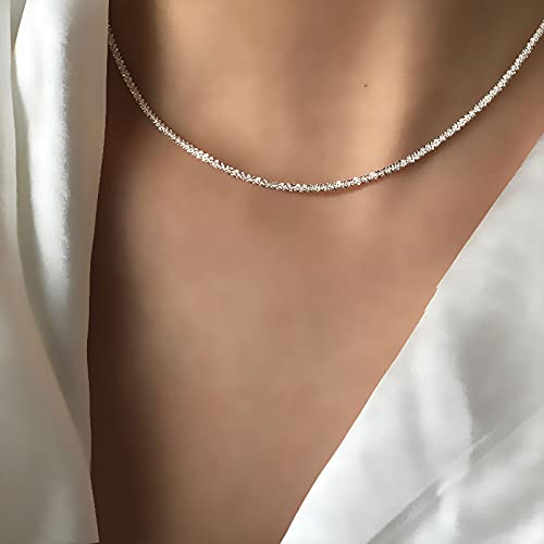 JECOMY Dainty Gold Layered Necklaces for Women 18K Gold Plated Stacked Herringbone Choker Necklace Coin Pendant Snake Chain Necklace Trendy Rope Paperclip Layering Necklace Set for Women