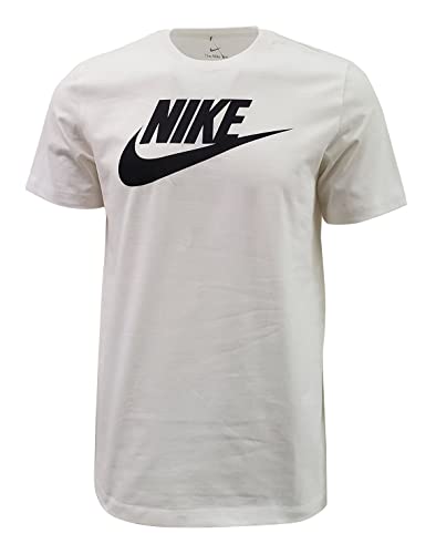 Nike Sportswear Mens Graphic T Shirt (Large, White/Black)