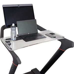 COSPARX Treadmill Tray Compatible with The New Peloton Tread - Walking Tray Holder for Laptop, Tablet, Phone - Easy Mount, Exercise Workstation for Peloton Tread (Acrylic Tray)