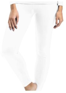 rocky women's thermal bottoms (long john base layer underwear pants) insulated for outdoor ski warmth/extreme cold pajamas (white - x-small)