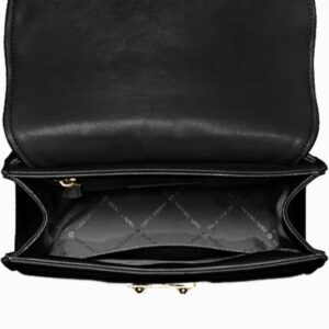 Michael Kors Serena Medium Flap Shoulder Bag In Gold/Black