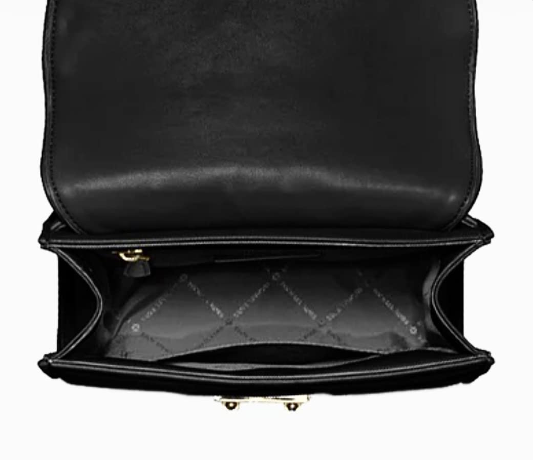 Michael Kors Serena Medium Flap Shoulder Bag In Gold/Black