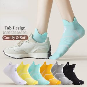 ADILAIDUN 5/10 Pairs Women Ankle Socks Athletic Running Hiking Low Cut Ankle Socks for Women No Show Size 5-11 (White-5 Pairs)