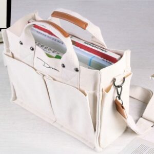 Canvas Tote Bags for Women Large Shoulder Bags Handbags Purse Big Satchel Purses Multi-pocket Handbags Casual Work Bags