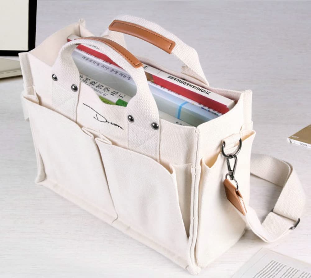 Canvas Tote Bags for Women Large Shoulder Bags Handbags Purse Big Satchel Purses Multi-pocket Handbags Casual Work Bags