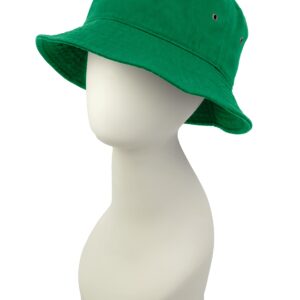 Utmost Bucket Hat 100% Cotton & Denim Lightweight Packable Outdoor Summer Beach Fishing Sun Hat(L/XL, 1pc Kelly Green)