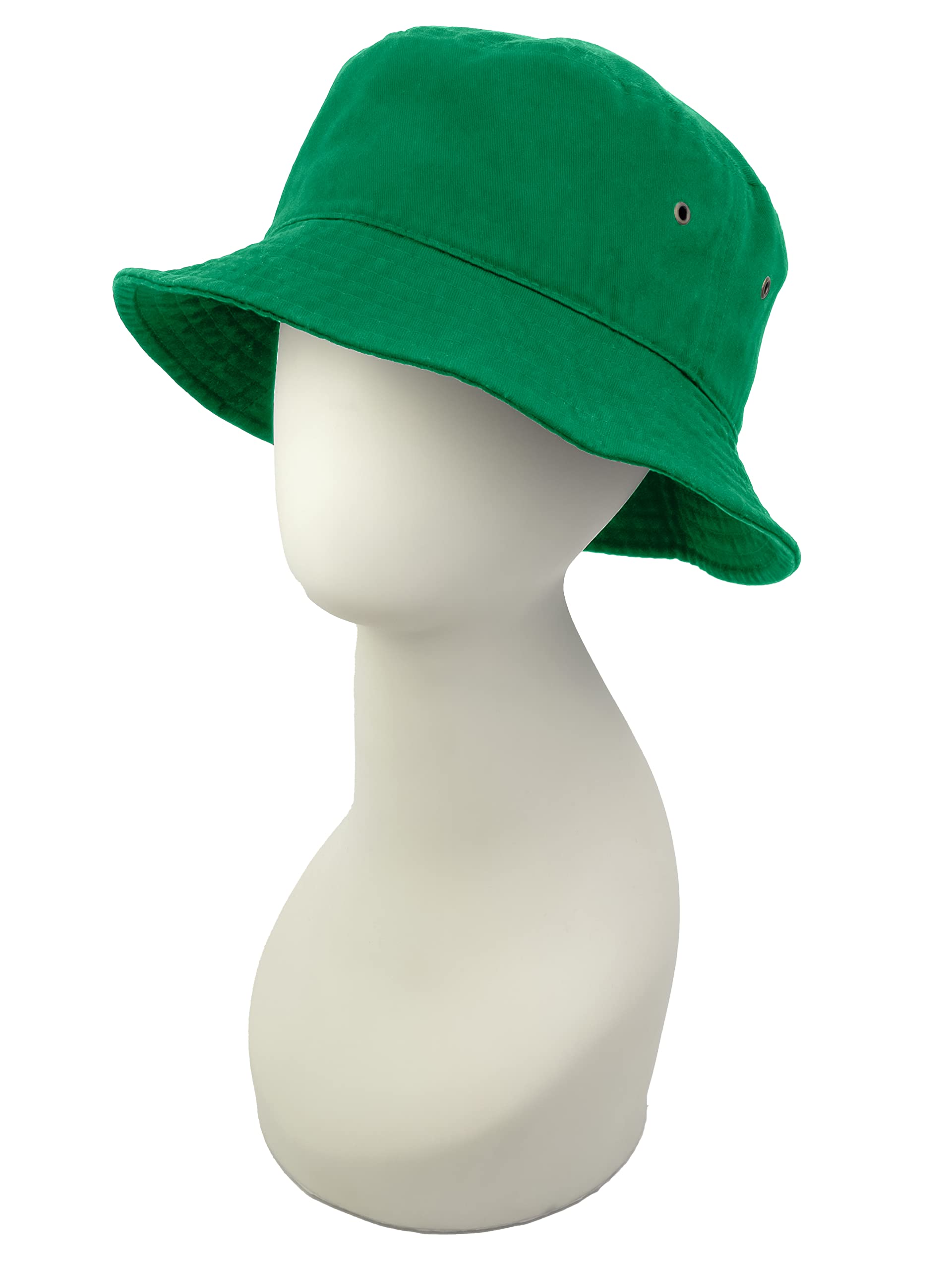 Utmost Bucket Hat 100% Cotton & Denim Lightweight Packable Outdoor Summer Beach Fishing Sun Hat(L/XL, 1pc Kelly Green)