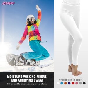 Rocky Women's Thermal Bottoms (Long John Base Layer Underwear Pants) Insulated for Outdoor Ski Warmth/Extreme Cold Pajamas (White - X-Small)