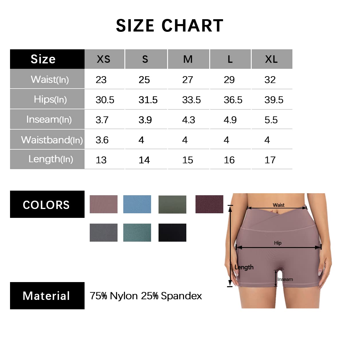 Workout Shorts for Women 2 Pcs Pack Cross Waist Active Gym Spandex Stretchy Yoga Compression with Side Pockets Burgundy+Olive-M