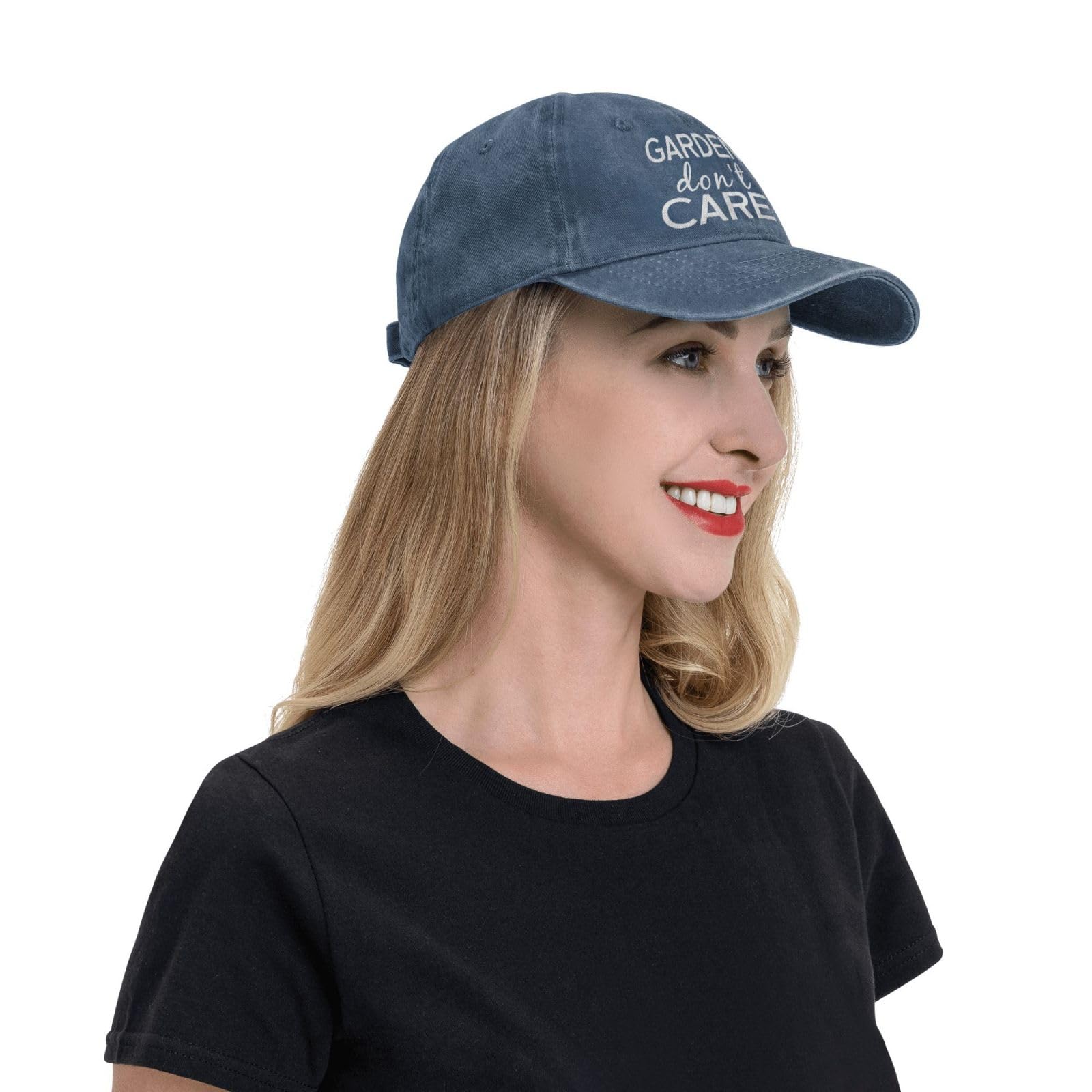 Yipaidel Women's Garden Hair Don't Care Hat, Adjustable Vintage Washed Baseball Cap for Mom Mum Aunt Navy