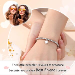 UNGENT THEM Bestie Gifts for Women Friendship Bestie Best Friend Bracelet Birthday Christmas Galentines Valentines Day Gifts for Women Friends Her