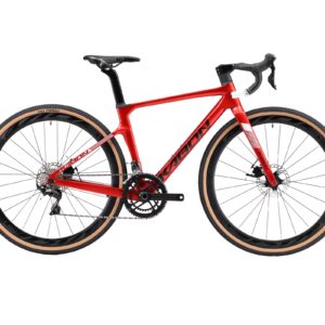 KABON Carbon Gravel Road Bike, T800 Carbon Fiber Frame Adventure Bicycle with Shimano 105 22 Speed Disc Brake Racing Bicycle for Men and Women (Red, 50cm)