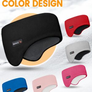 BEACE Double-Layer Fleece Ear Warmers Winter Headband for Men Women-Ear Muffs Ear Covers for Running Cycling Ski