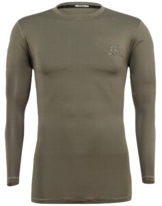 realtree base layer thermal underwear for men - hunting gear, cold weather long sleeve shirt long johns top (us, alpha, medium, regular, regular, duffle green)