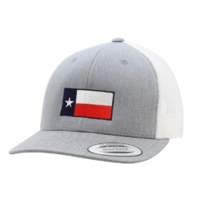 Trucker Hat - Texas Flag (Heather Gray/White)