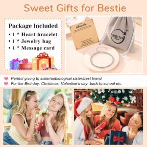 UNGENT THEM Bestie Gifts for Women Friendship Bestie Best Friend Bracelet Birthday Christmas Galentines Valentines Day Gifts for Women Friends Her