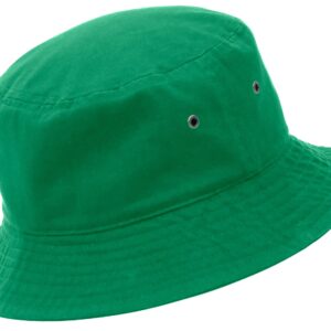 Utmost Bucket Hat 100% Cotton & Denim Lightweight Packable Outdoor Summer Beach Fishing Sun Hat(L/XL, 1pc Kelly Green)