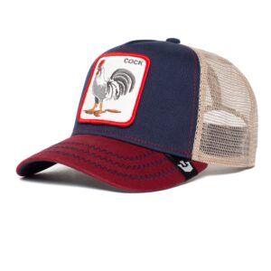 goorin bros. the farm unisex original adjustable snapback trucker hat, navy (the cock), one size