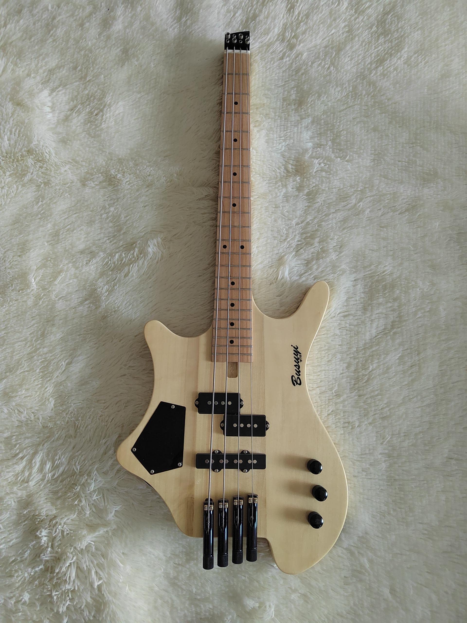 4 String Bass/ 6 String Lead Headless Fretless Bass Busuyi Guitar Right