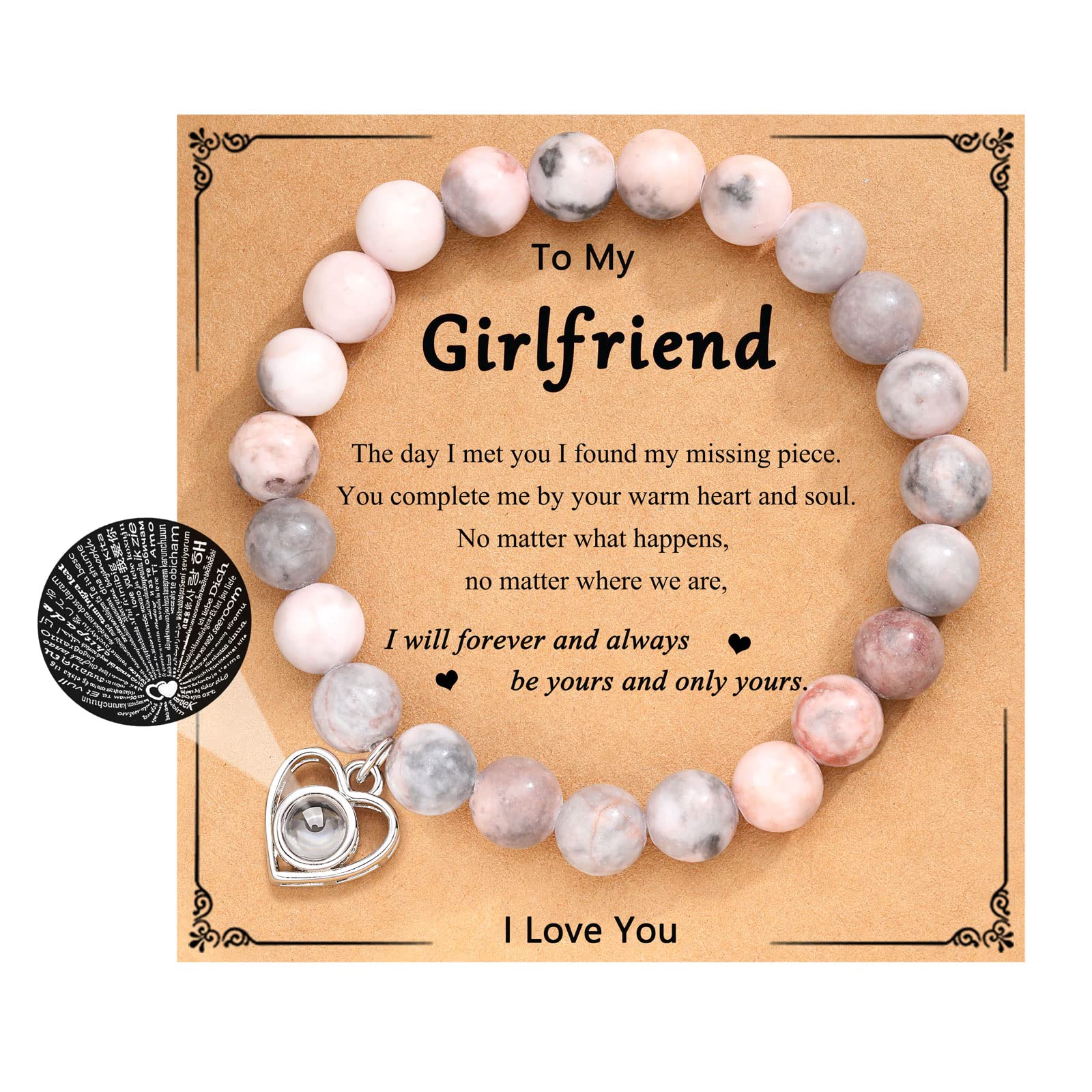 UPROMI Mothers Day Gifts for Girlfriend Unique Gift Ideas Cute Things for Girlfriends Best Romantic Anniversary Sweetest I Love You Gifts for Her Women Teenage Girlfriend Bracelet