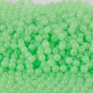 100 Pcs Luminous Fishing Beads, Round Night Fishing Glowing Balls Glow in Dark Fishing Lure Baits Fishing Tackle Bead Baits(8MM,Green)