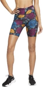 nike women's one logo mid-rise dri-fit 7" bike shorts (as1, alpha, x_s, regular, regular, floral)