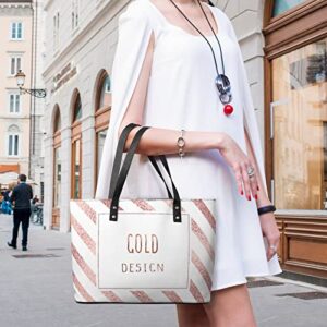 Womens Handbag Stripes Leather Tote Bag Top Handle Satchel Bags For Lady