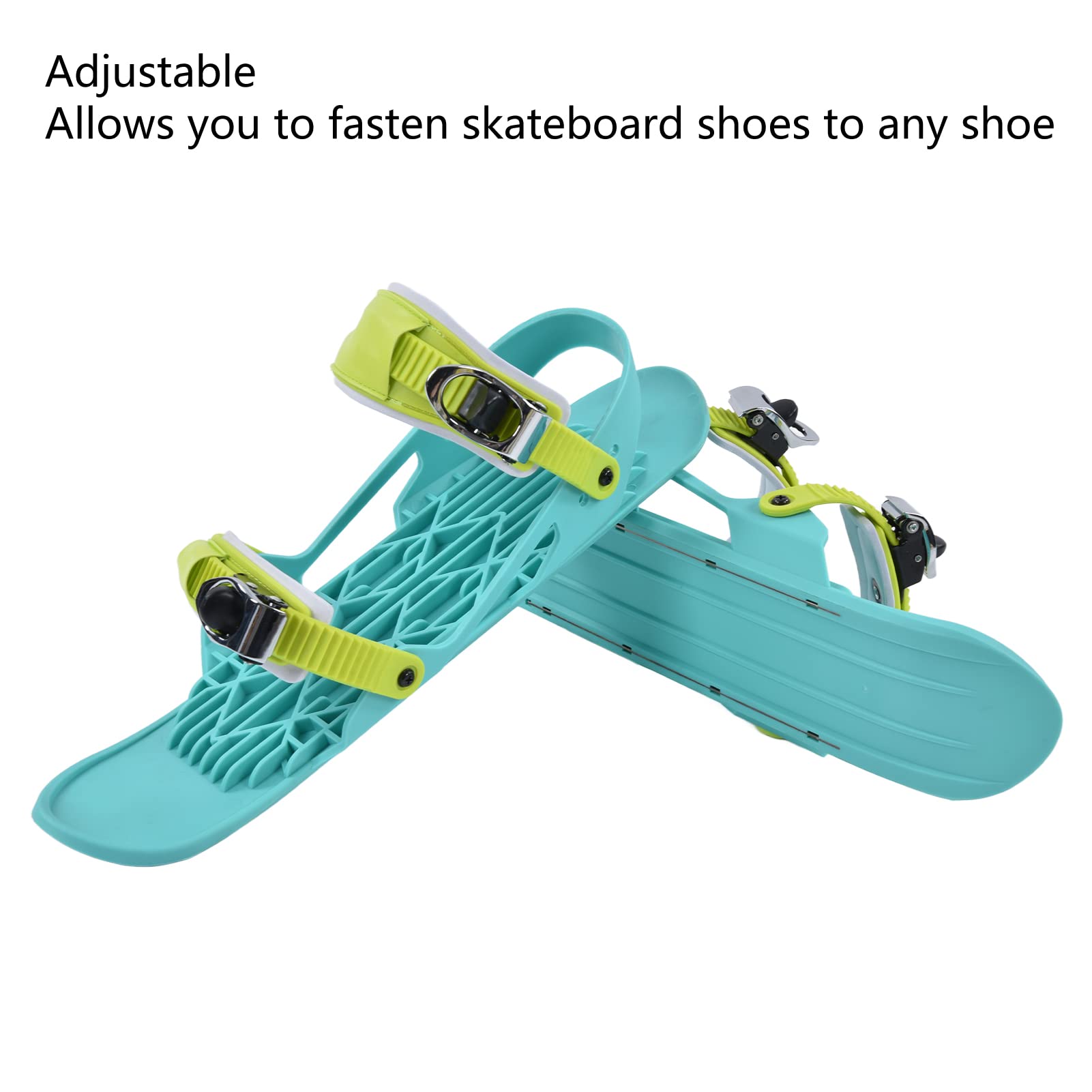 Ski Skates for Men Women Kids, Adjustable Short Mini Ski Skates, Winter Outdoor Skiing Mini Sled Snowboard Sled Shoes, Skiskates Mini Snowboard Snowskates