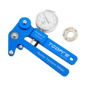 Vaveren Bikes Tension Meter Spokes Calibration Tool Durable Road Bike Indicator Meter Mountain Bike Rim Adjustment Tensiometer Bike Aluminum Alloy, Mechanical Meter