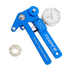 Vaveren Bikes Tension Meter Spokes Calibration Tool Durable Road Bike Indicator Meter Mountain Bike Rim Adjustment Tensiometer Bike Aluminum Alloy, Mechanical Meter