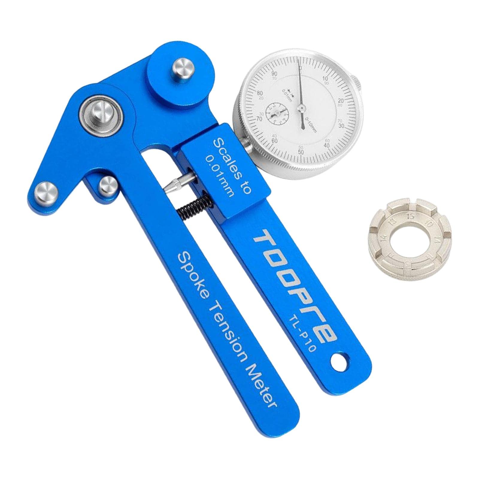 Vaveren Bikes Tension Meter Spokes Calibration Tool Durable Road Bike Indicator Meter Mountain Bike Rim Adjustment Tensiometer Bike Aluminum Alloy, Mechanical Meter