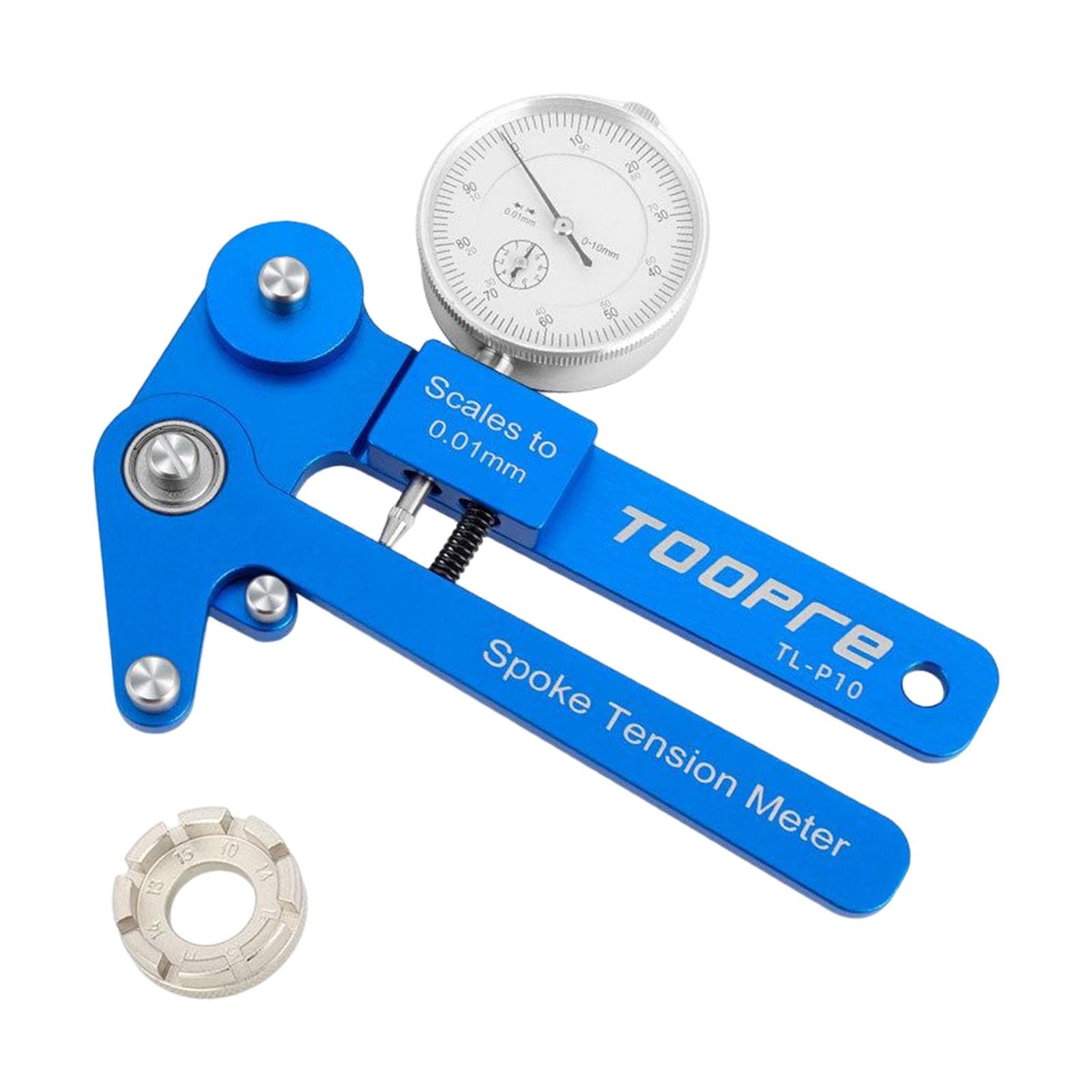 Vaveren Bikes Tension Meter Spokes Calibration Tool Durable Road Bike Indicator Meter Mountain Bike Rim Adjustment Tensiometer Bike Aluminum Alloy, Mechanical Meter