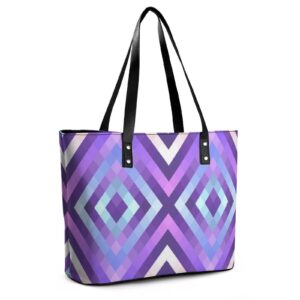 Womens Handbag Aztec Pattern Leather Tote Bag Top Handle Satchel Bags For Lady