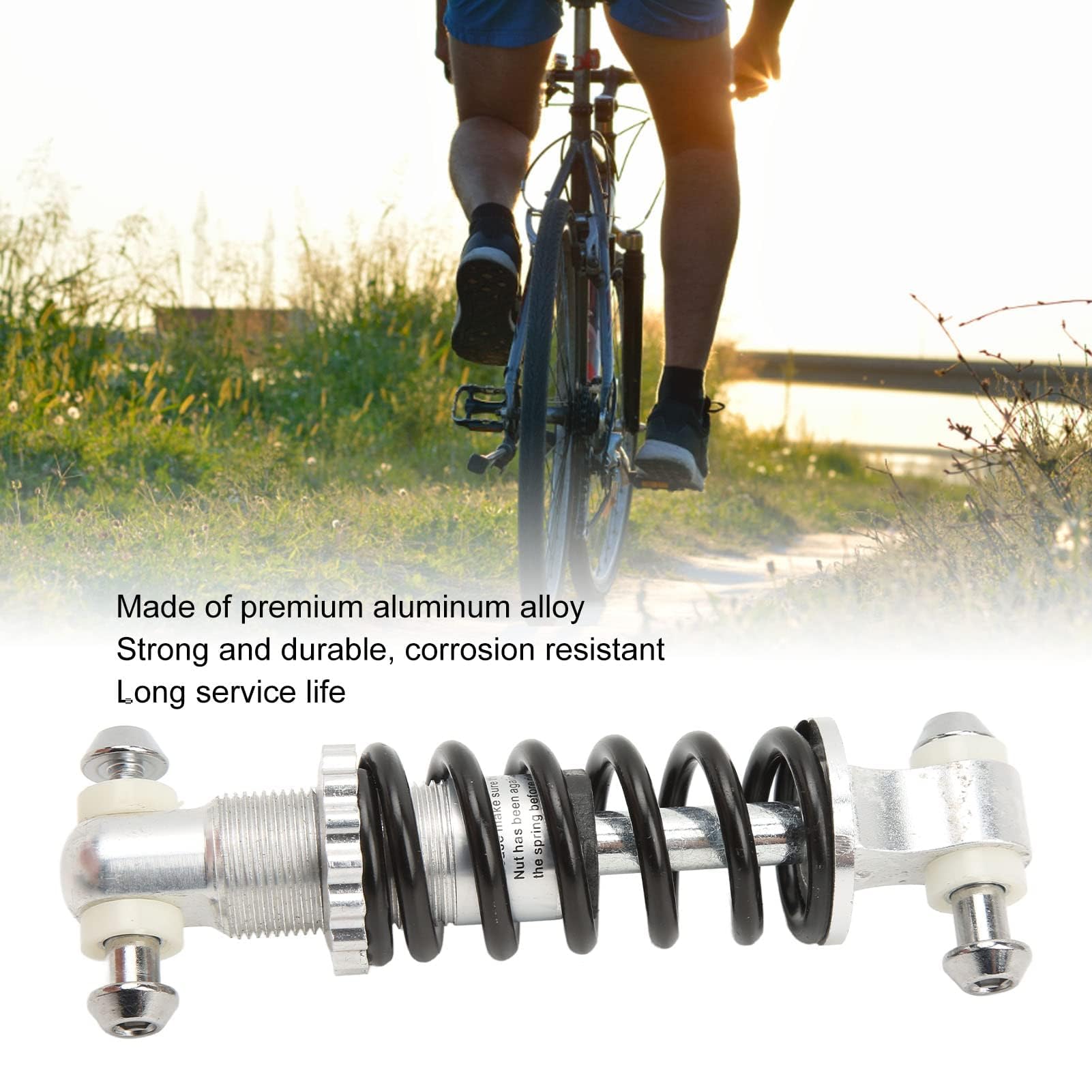 HERCHR MTB Mountain Bike Rear Suspension Shock Absorber Bicycle Rear Biliary Spring Shock Coil Spring Bike Suspension MTB Rear Shock Bicycle Shock Absorber Bicycle Shock Spring Bike Rear Shock