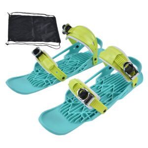 Ski Skates for Men Women Kids, Adjustable Short Mini Ski Skates, Winter Outdoor Skiing Mini Sled Snowboard Sled Shoes, Skiskates Mini Snowboard Snowskates