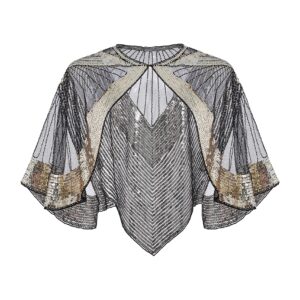 BABEYOND 1920s Vintage Shawl for Women - Sequin Beaded for Night Party Shawl Wraps Flapper Cover Up Evening Cape