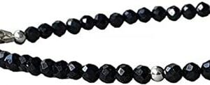 YONKU Black tourmaline bracelet, stackable bracelet,gift for her, October birthstone, black gemstone jew YO-BRACE-7179