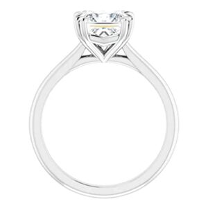 925 Silver, 10K/14K/18K Solid Gold Moissanite Engagement Ring, 2.5 CT Princess Cut Handmade Solitaire Ring, Diamond Wedding Ring for Women/Her Anniversary Propose Gifts, VVS1 Colorless