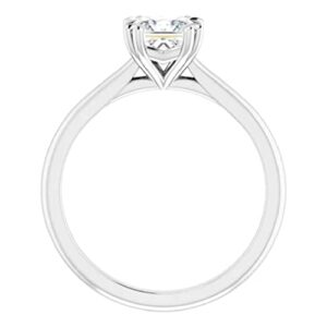 925 Silver, 10K/14K/18K Solid Gold Moissanite Engagement Ring, 1.5 CT Princess Cut Handmade Solitaire Ring, Diamond Wedding Ring for Women/Her Anniversary Propose Gifts, VVS1 Colorless