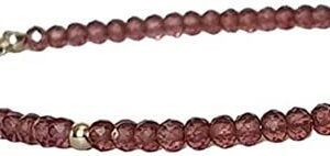 YONKU Garnet bracelet, January birthstone, garnet stacking bracelet, garnet jewelry, gift for w YO-BRACE-7190