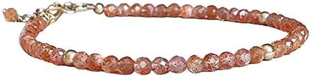 YONKU Sunstone bracelet, abundance jewelry, gift for her, healing stone brac YO-BRACE-7157