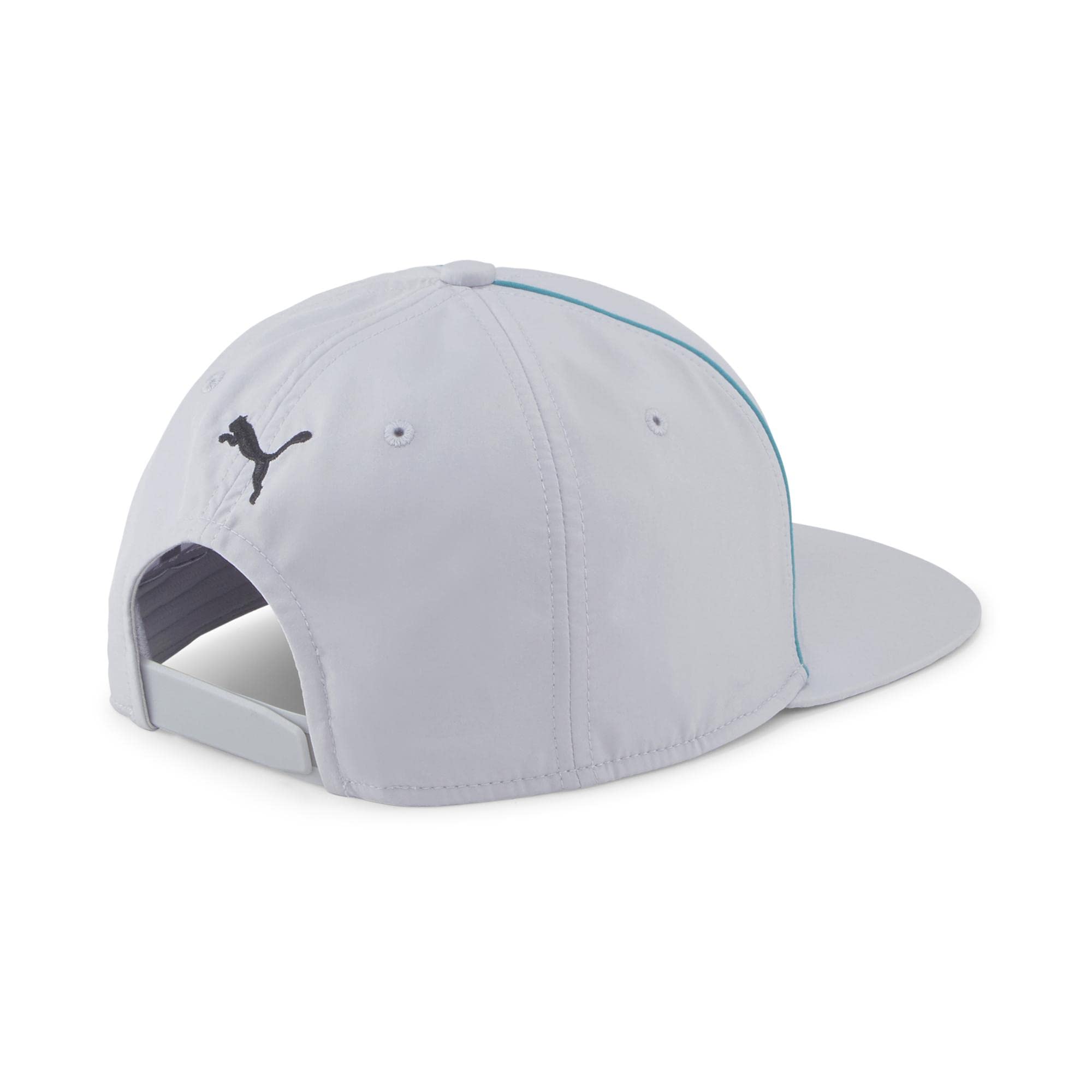 PUMA Mercedes AMG Petronas F1 Team Adjustable Snapback Flat Brim Hat (Silver)